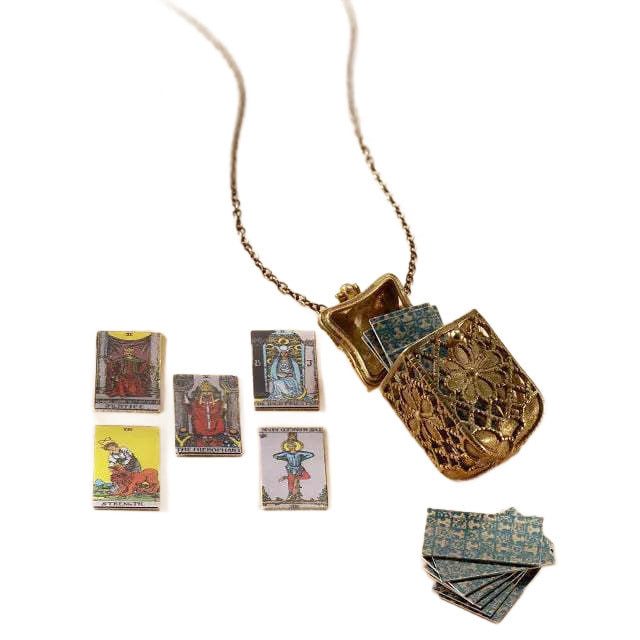 Mini Tarot Deck Necklace - Travel Talisman & Manifestation Jewelry