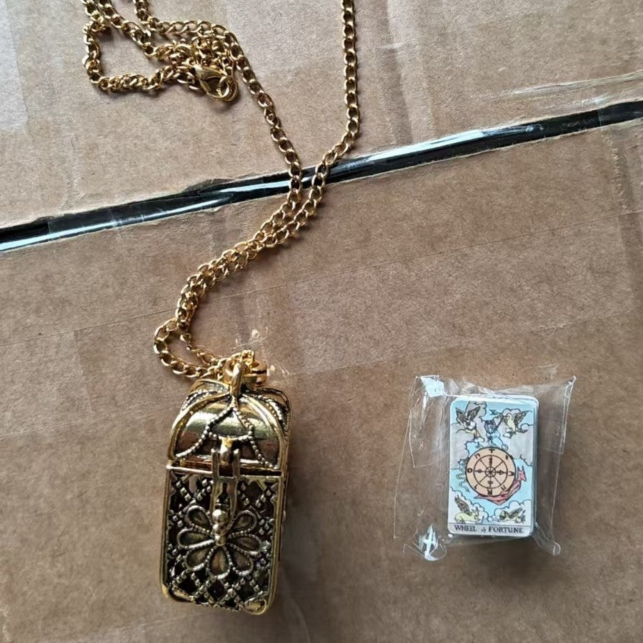 Mini Tarot Deck Necklace - Travel Talisman & Manifestation Jewelry